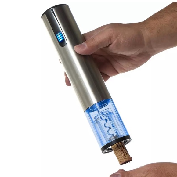 Wine Enthusiast Electric Blue 1 All-In-One Wine Opener and Preserver - Picture 9 of 9